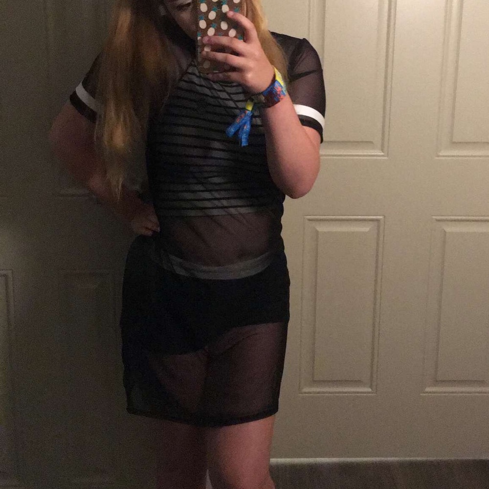 See-through Black Dress